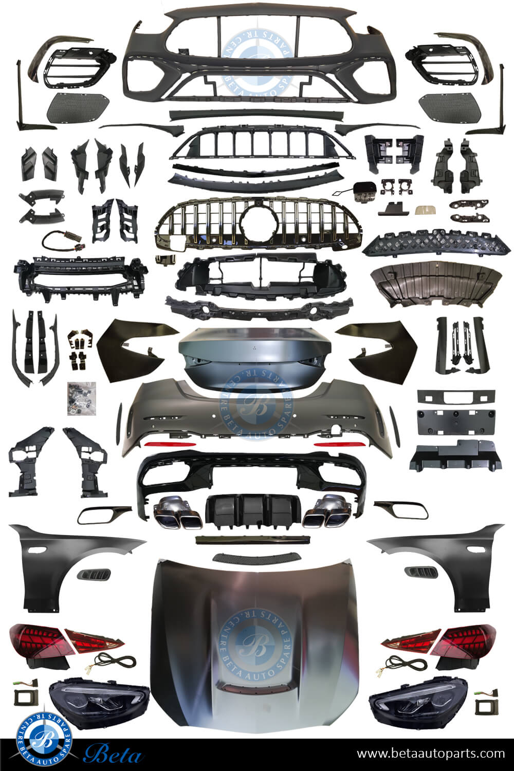 Mercedes C-Class W205 (2015-2018), Body Kit Conversion Upgrade to W206 AMG C63 Look, China Mercedes C-Class W205 (2015-2018), Body Kit Conversion Upgrade to W206 AMG C63 Look, China